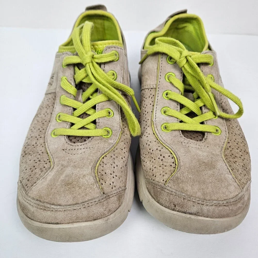 Dansko Elise Tan Perforated Suede Sneaker Walking Shoe EU 38/US 7.5-8